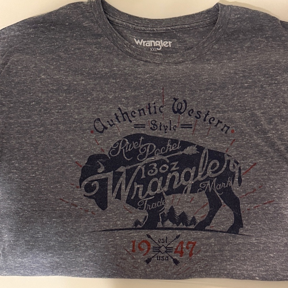 Wrangler Western Style Gray Tee